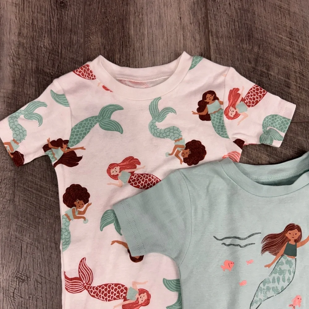 Carters Girls Mermaid PJ Top‎ Set